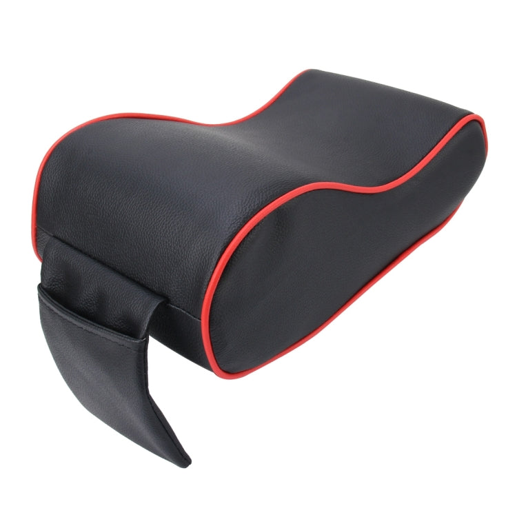 Universal Car PU Leather and Memory Foam Wrapped  Armrest Box Breathable Car Armrest Box Mat with Phone Holder Storage Bag(Black)