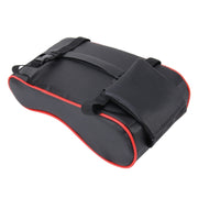 Universal Car PU Leather and Memory Foam Wrapped  Armrest Box Breathable Car Armrest Box Mat with Phone Holder Storage Bag(Black)