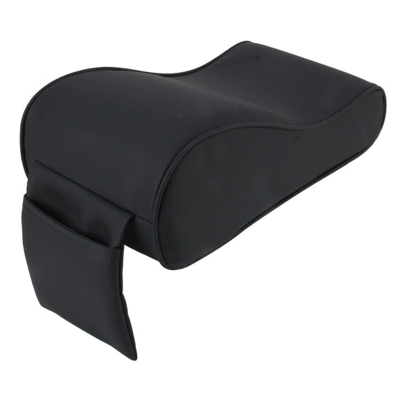 Universal Car PU Leather and Memory Foam Wrapped  Armrest Box Breathable Car Armrest Box Mat with Phone Holder Storage Bag(Black)