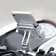 Motorcycle Handlebar Aluminum Alloy Phone Bracket, Suitable for 4-6 inch Device(Black)