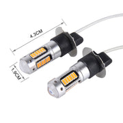 2 PCS H3 10W 30 SMD-4014 LEDs Car Fog Light, DC 12V(Orange Light)