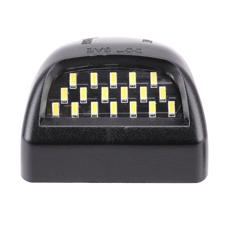 2 PCS DC 12V 3W 150LM 6000K LED License Plate Light 18LEDs SMD-4014 Bulbs Lamps for Chevrolet