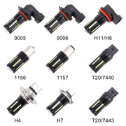 2 PCS T20 / 7443  DC9-16V / 8.2W(H) 2.7W(L) / 6000K / 655LM Car Auto Brake Lights 66LEDs SMD-2016 Lamps