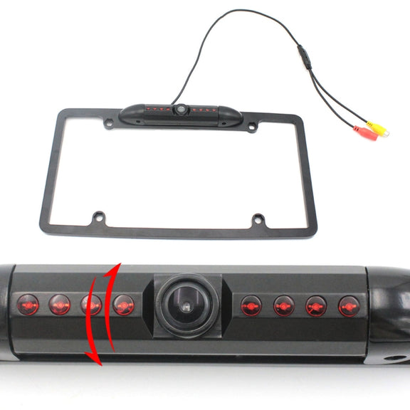 PZ422 America Car License Plate Frame 120 Degree Rear View Camera