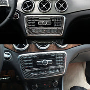 Car Carbon Fiber CD Panel Decorative Sticker for Mercedes-Benz GLA 2015-2018