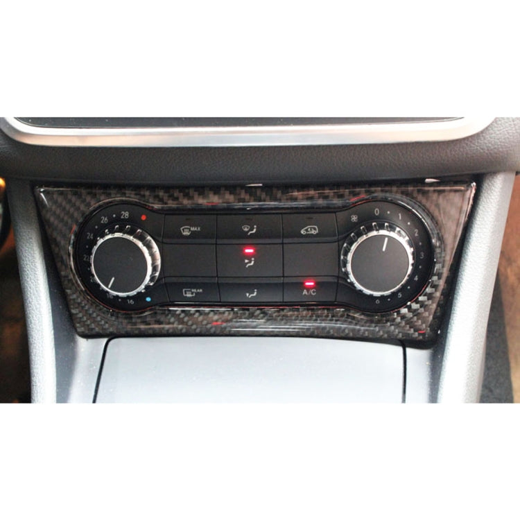 Car Carbon Fiber Air Conditioning Knob Sound Control Panel Decorative Sticker for Mercedes-Benz GLA 2015-2018