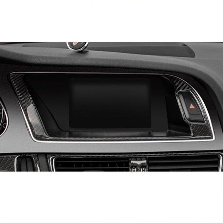 Car Carbon Fiber Navigation Outer Frame Decorative Sticker for Audi A4L / A5 / Q5 2009-2016