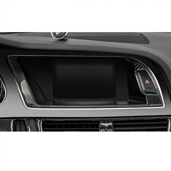 Car Carbon Fiber Navigation Outer Frame Decorative Sticker for Audi A4L / A5 / Q5 2009-2016