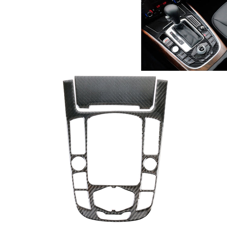 2 PCS Car Carbon Fiber Gear Panel Decorative Sticker for Audi A4L / A5 / Q5 2009-2016
