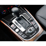 2 PCS Car Carbon Fiber Gear Panel Decorative Sticker for Audi A4L / A5 / Q5 2009-2016