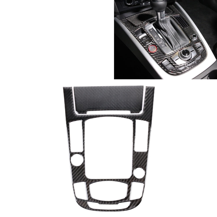 2 PCS Car Carbon Fiber Gear Panel Decorative Sticker for Audi A4L / A5 / Q5 2009-2016