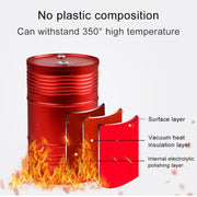 Universal Portable Car Metal Trash Rubbish Bin Ashtray(Red)