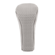 Universal Nonslip Breathable Genuine Leather Car Gear Shift Knob Cover(Grey)
