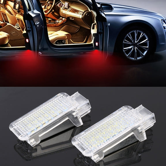 2 PCS LED Car DC 12V 1.5W Door Lights Lamps for Audi / Volkswagen(Red Light)