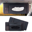 DERANFU 3 In 1 Lichee Texture Multi-function Car Hang Type Leather Towel Box with Card Slot & CD Slot(Black) - Tissue Boxes by PMC Jewellery | Online Shopping South Africa | PMC Jewellery | Buy Now Pay Later Mobicred