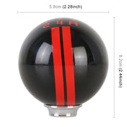 Universal Vehicle Ball Shape Modified Resin Shifter Manual 5-Speed Gear Shift Knob (Black Red)