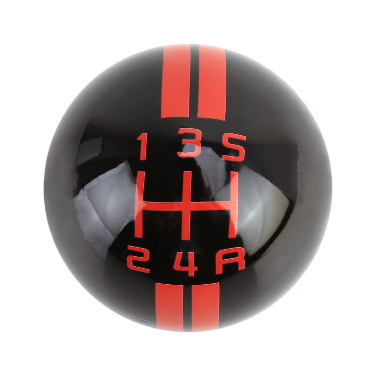 Universal Vehicle Ball Shape Modified Resin Shifter Manual 5-Speed Gear Shift Knob (Black Red)