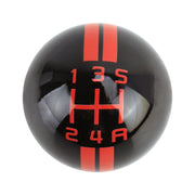 Universal Vehicle Ball Shape Modified Resin Shifter Manual 5-Speed Gear Shift Knob (Black Red)
