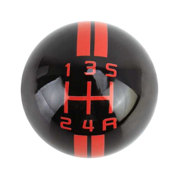 Universal Vehicle Ball Shape Modified Resin Shifter Manual 5-Speed Gear Shift Knob (Black Red)