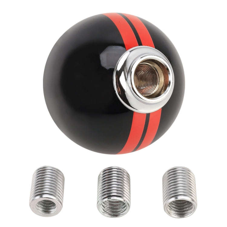 Universal Vehicle Ball Shape Modified Resin Shifter Manual 5-Speed Gear Shift Knob (Black Red)