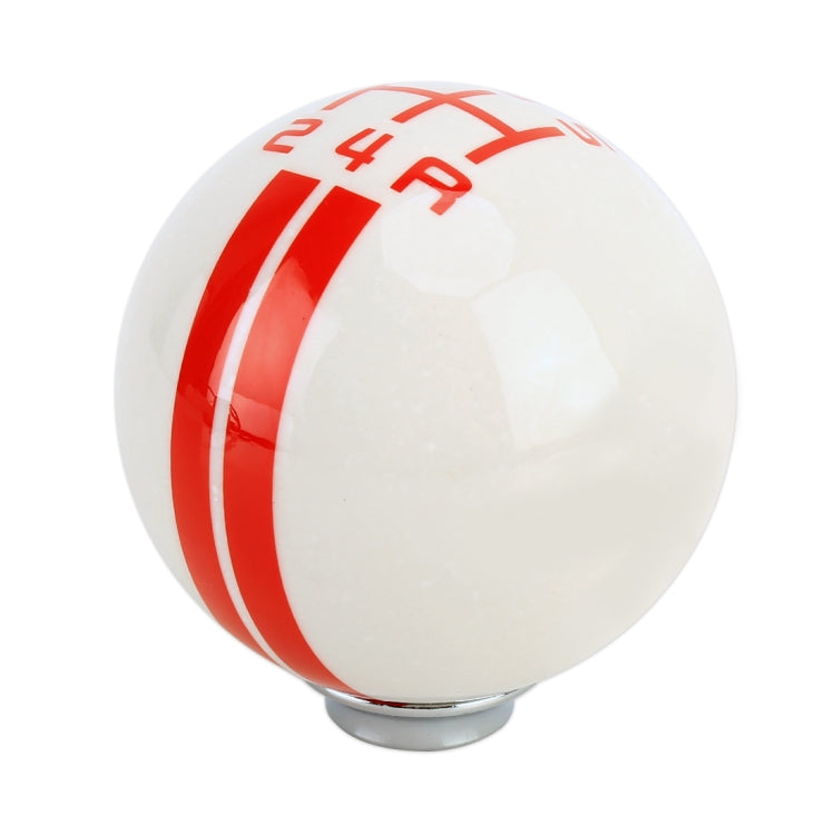 Universal Vehicle Ball Shape Modified Resin Shifter Manual 5-Speed Gear Shift Knob(Red)