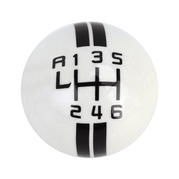 Universal Vehicle Ball Shape Modified Resin Shifter Manual 6-Speed Left-R Gear Shift Knob(Black)