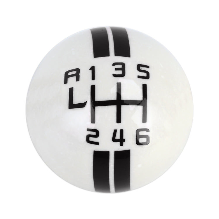Universal Vehicle Ball Shape Modified Resin Shifter Manual 6-Speed Left-R Gear Shift Knob(Black)