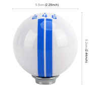 Universal Vehicle Ball Shape Modified Resin Shifter Manual 6-Speed Left-R Gear Shift Knob(Blue)