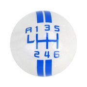 Universal Vehicle Ball Shape Modified Resin Shifter Manual 6-Speed Left-R Gear Shift Knob(Blue)