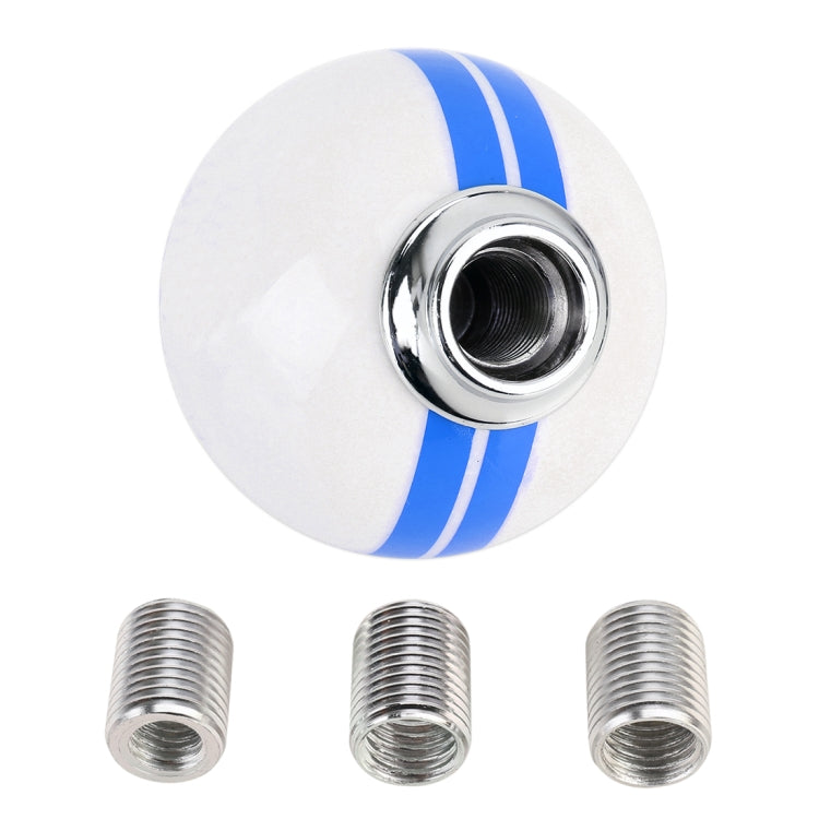 Universal Vehicle Ball Shape Modified Resin Shifter Manual 6-Speed Left-R Gear Shift Knob(Blue)