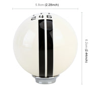 Universal Vehicle Ball Shape Modified Resin Shifter Manual 6-Speed Right-R Gear Shift Knob(Black)