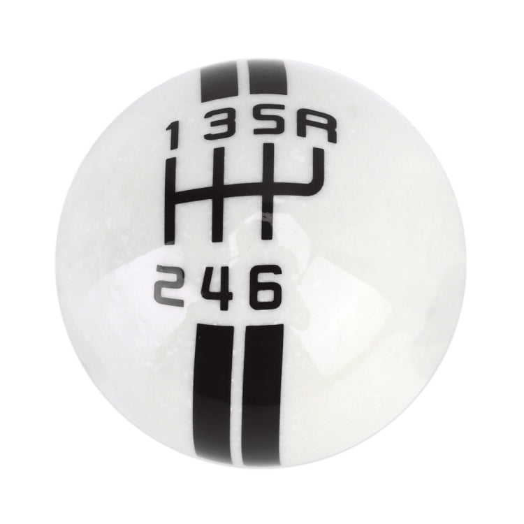 Universal Vehicle Ball Shape Modified Resin Shifter Manual 6-Speed Right-R Gear Shift Knob(Black)