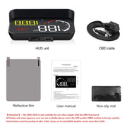 M10 3.5 inch Universal Car OBD2 HUD Vehicle-mounted Head Up Display (Yellow)