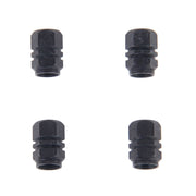 4PCS SA Metal Plated Hexagon Shape Universal Tire Valve Stem Cap(Black)