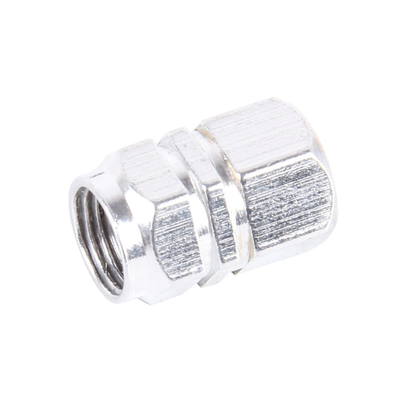 4PCS SA Metal Plated Hexagon Shape Universal Tire Valve Stem Cap(Silver)