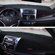 Dark Mat Car Dashboard Cover Car Light Pad Instrument Panel Sunscreen for 2014 Vios (Please note the model and year)(Black)