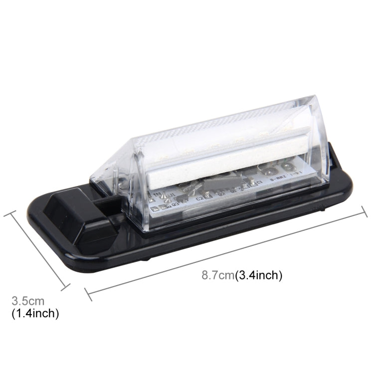 2 PCS License Plate Light with 18  SMD-3528 Lamps for BMW E36(1992-1998)���2W 120LM,6000K, DC12V (White Light)
