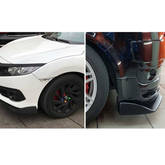 2 PCS Universal Fit Car Front Bumper Spoiler Lip Splitter Diffuser SUV ABS Front Shovel, Length: 62cm