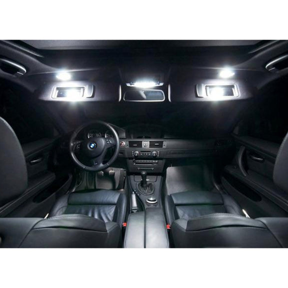 2 PCS White Light Car LED Vanity Mirror Lamp Lights with 18 SMD-3528 Lamps for BMW E60/ E60N/ E61/ E61N/ E90/ E90N/ E91/ E91N/ E92/ E92N/ E70/ E71/ E84/ F25/ X3