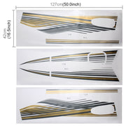 5 PCS SUV Body Decorative Strip Brand Car Streamline Shining Sticker for Toyota Prado 2010 Version