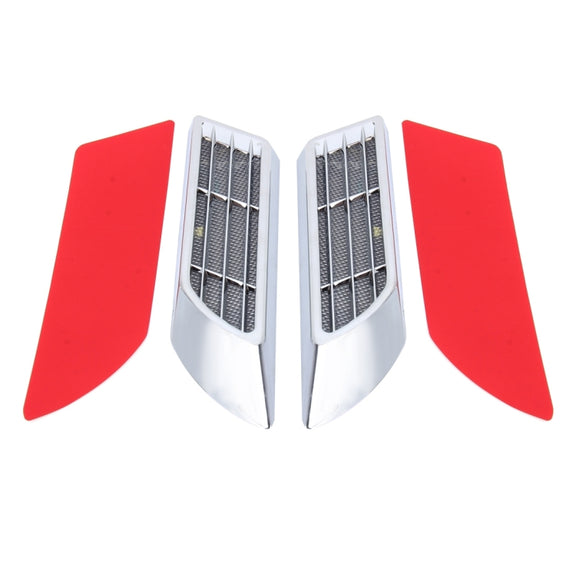 2 PCS Car Body Side Solar Decorative Colorful Strobe Warning Outlet Light