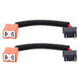 2 PCS H7 Car HID Xenon Headlight Male to Female Conversion Cable with Ceramic Adapter Socket - Wires by PMC TechLife | Online Shopping South Africa | PMC TechLife | Buy Now Pay Later Mobicred