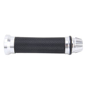 2 PCS Motorcycle Net Texture Metal Left Handle Bar Grips with Rubber Cover for Yamaha