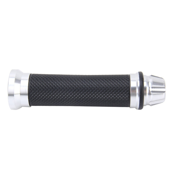 2 PCS Motorcycle Net Texture Metal Left Handle Bar Grips with Rubber Cover for Yamaha