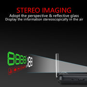C500 Car HUD Virtual HD Projection Head-up Display, With Adjustable Reflection Board, Speed & RPM & Water Temperature & Oil Consumption & Driving Distance / Time & Voltage Display, Over Speed Alarm, Connect OBD2 Interface(Blue)