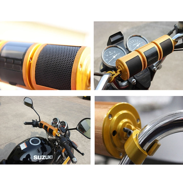 Motorcycle Water-resistant Aluminum Shell Bluetooth Handle Stereo Speaker, Support BT/MP3/FM/TF(Black)