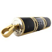 Motorcycle Water-resistant Aluminum Shell Bluetooth Handle Stereo Speaker, Support BT/MP3/FM/TF(Gold)