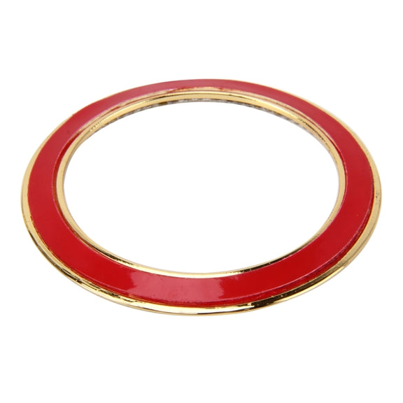 Car Aluminum Steering Wheel Decoration Ring with Diamonds For BMW(Gold)