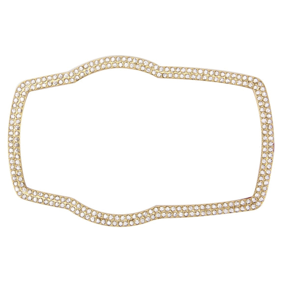 Car Aluminum Steering Wheel Decoration Ring with Diamonds For BMW(Gold)