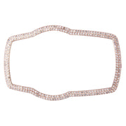 Car Aluminum Steering Wheel Decoration Ring with Diamonds For BMW(Rose Gold)
